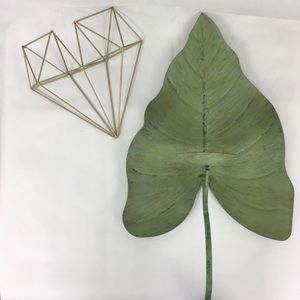Large Green Tropical Leaf Candle Wall Sconce Decoration